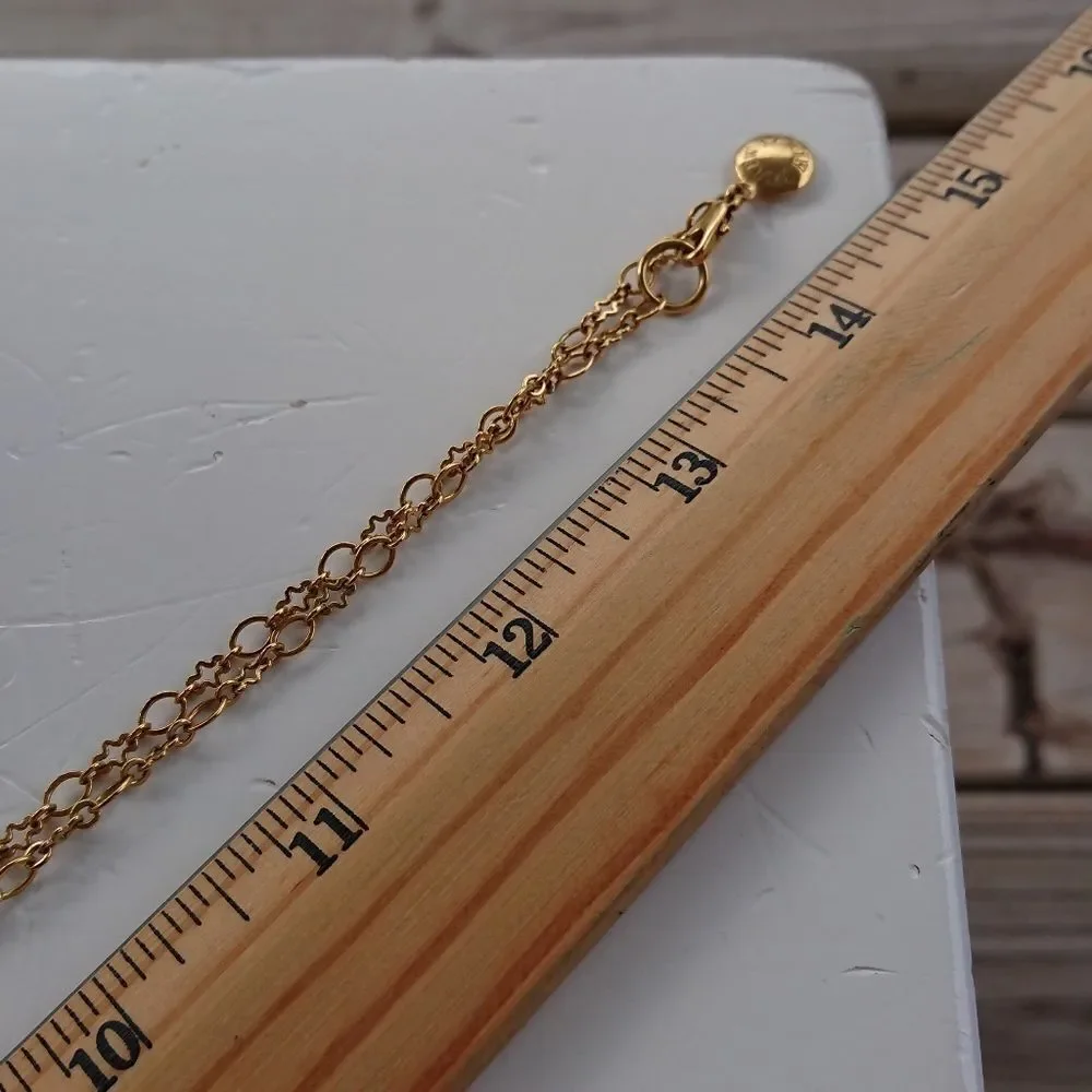 J Crew Black & Gold Flower Necklace